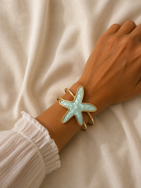 Bracelet étoile mer doré en acier inoxydable - Nacré My Sweet Closet