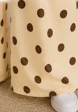 Pantalon palazzo jaune à pois marron - Taille unique (34 à 40) My Sweet Closet