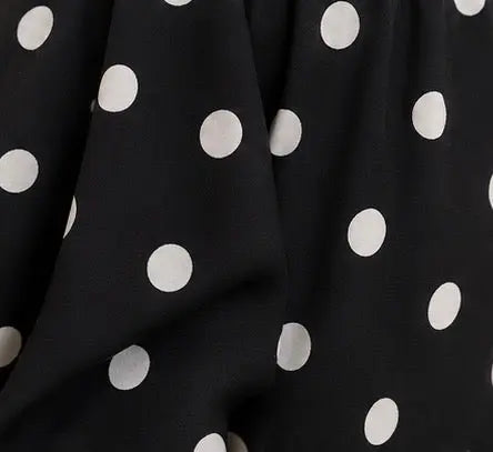 Pantalon palazzo noir à pois blanc - Taille unique (34 à 40) My Sweet Closet