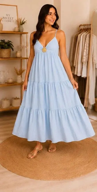 Robe longue bijou soleil - Taille unique (34 à 42) My Sweet Closet