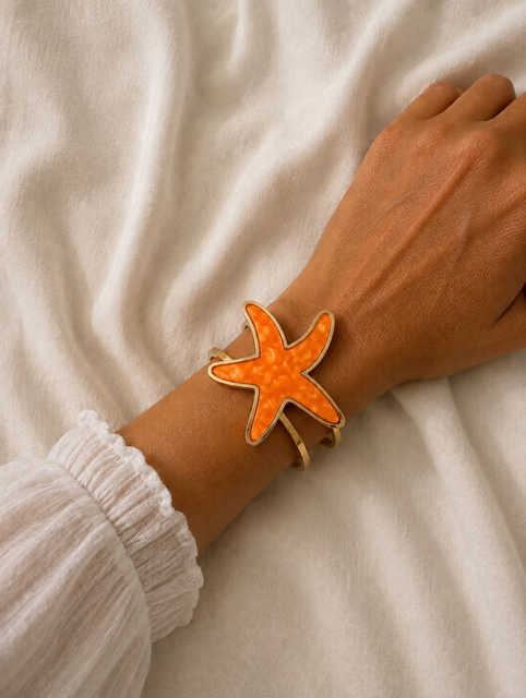 Bracelet étoile mer doré en acier inoxydable - Nacré My Sweet Closet