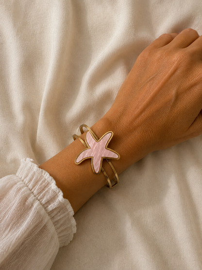 Bracelet étoile mer doré en acier inoxydable - Nacré My Sweet Closet