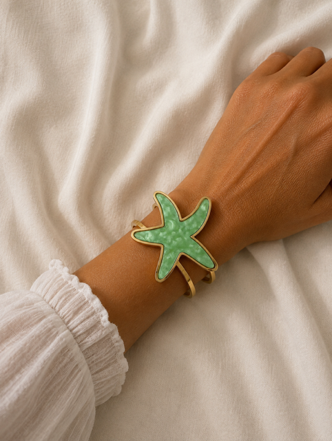 Bracelet étoile mer doré en acier inoxydable - Nacré My Sweet Closet